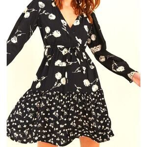 FAT FACE LEXI Poppy Meadow Dress Black/White USA Sz 4 NWT